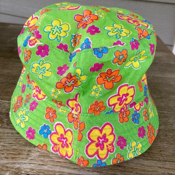Accessories Y2k Bucket Hat Lime Green Yellow Flowers Poshmark